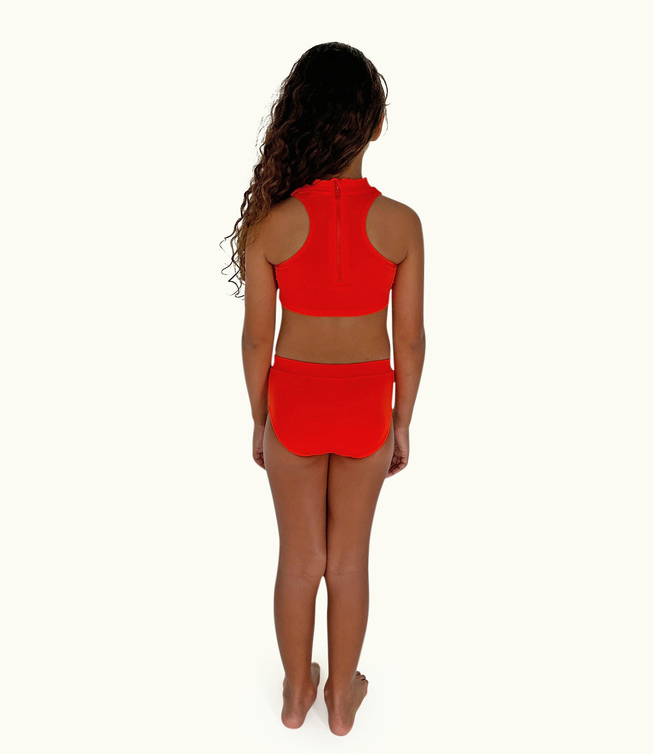 THE RACER BACK BIKINI TOP - MANDARIN