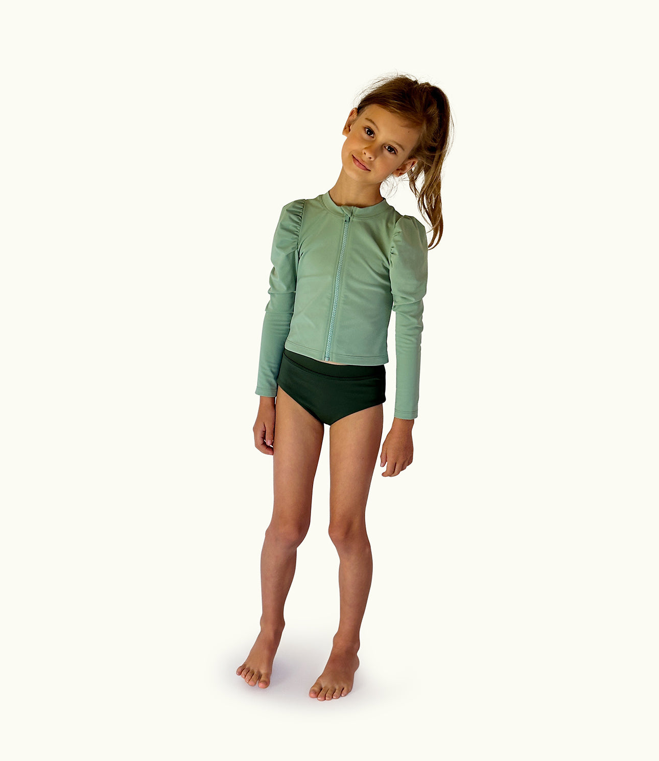 THE PUFF SLEEVE SUN CARDIGAN - MINT