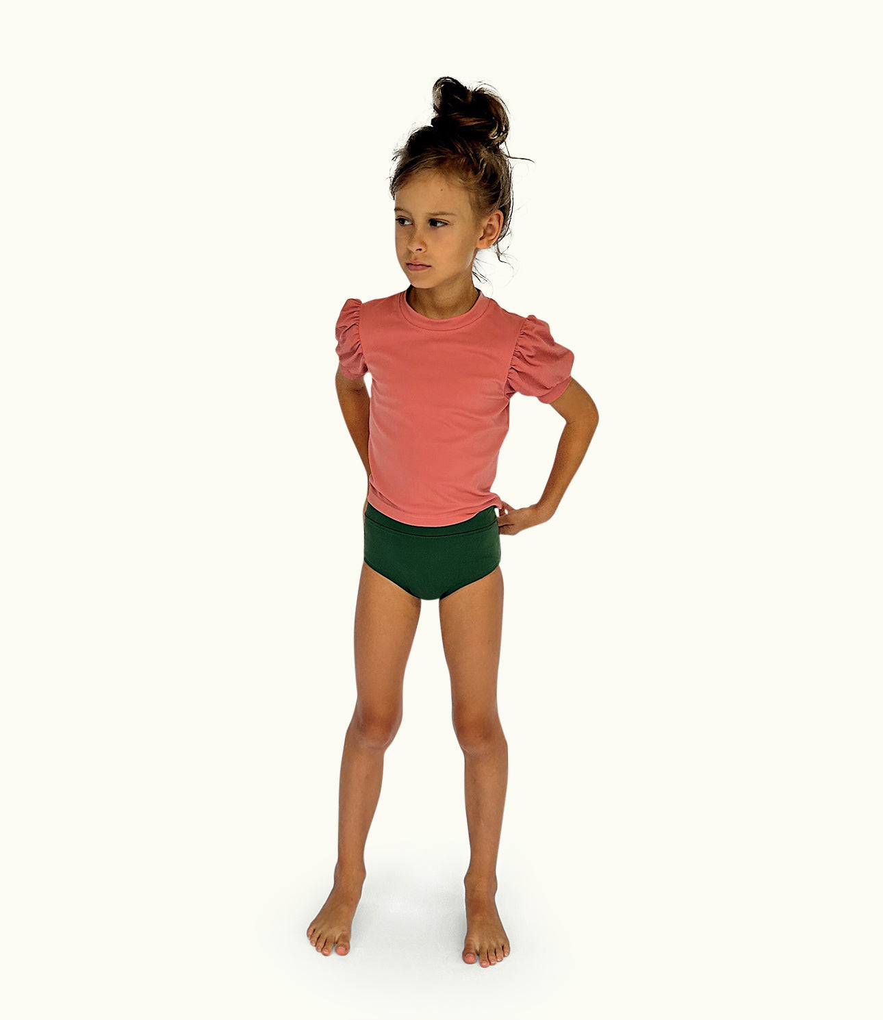 THE HIGH WAIST BIKINI BOTTOM - PINE