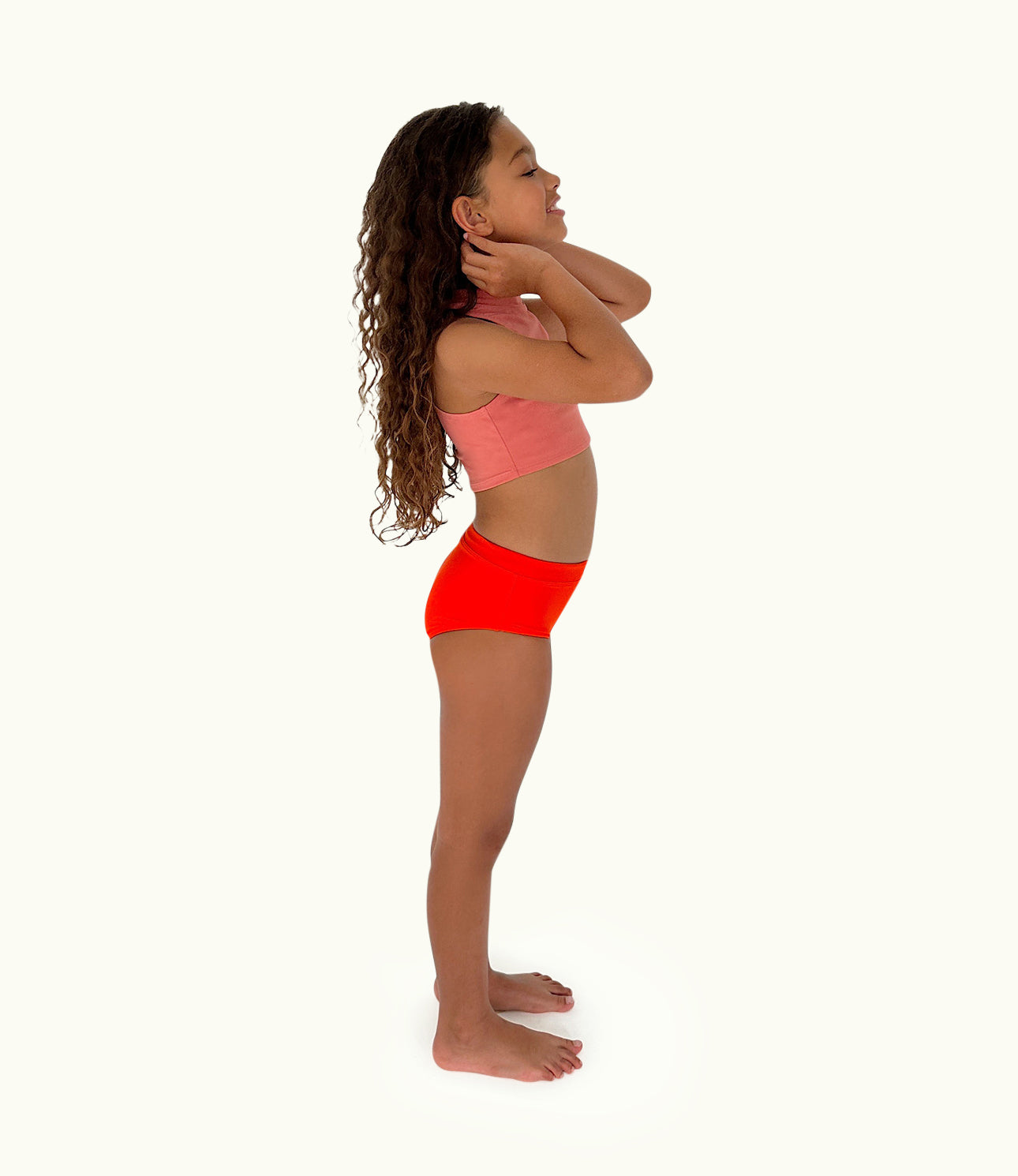 THE HIGH WAIST BIKINI BOTTOM - MANDARIN