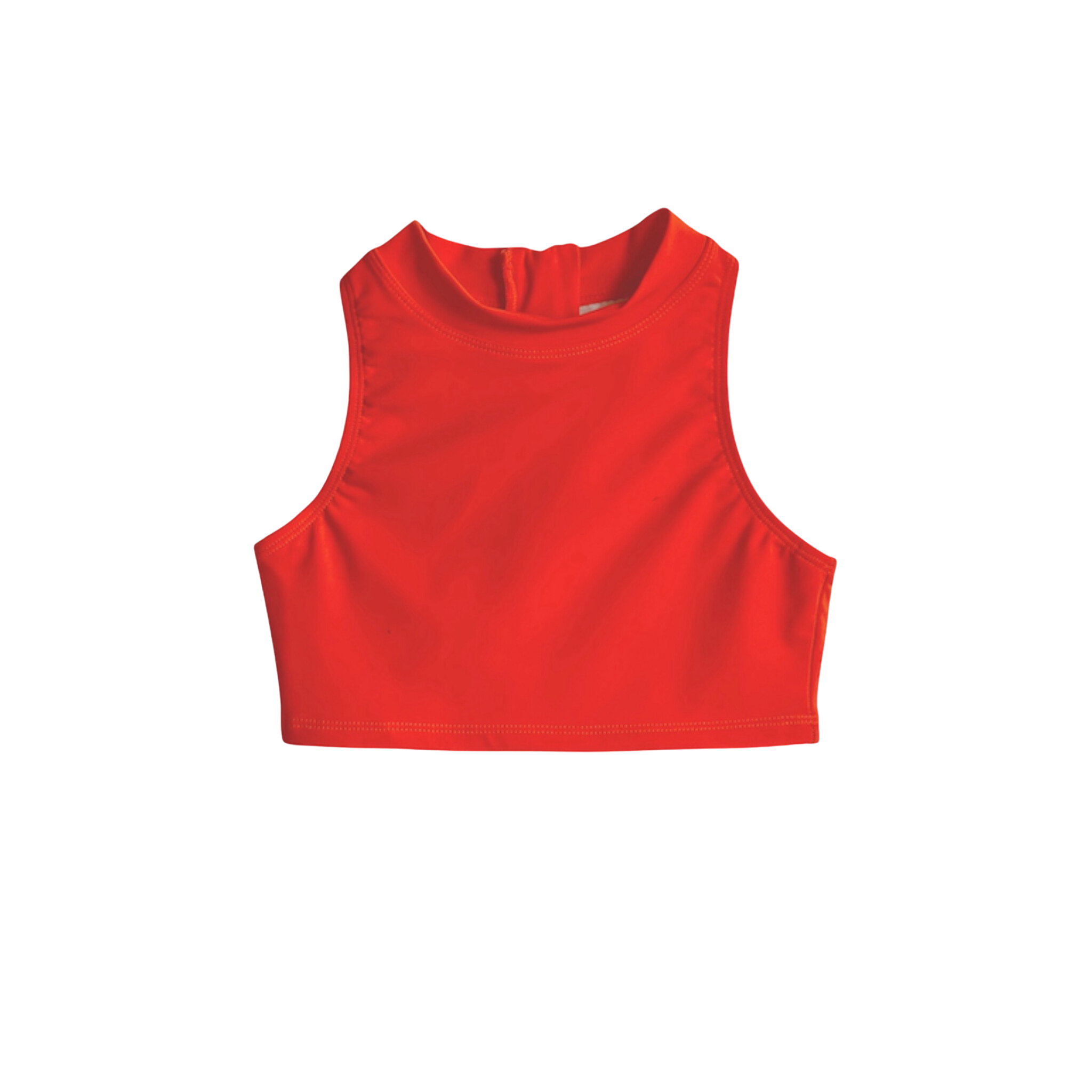 THE RACER BACK BIKINI TOP - MANDARIN